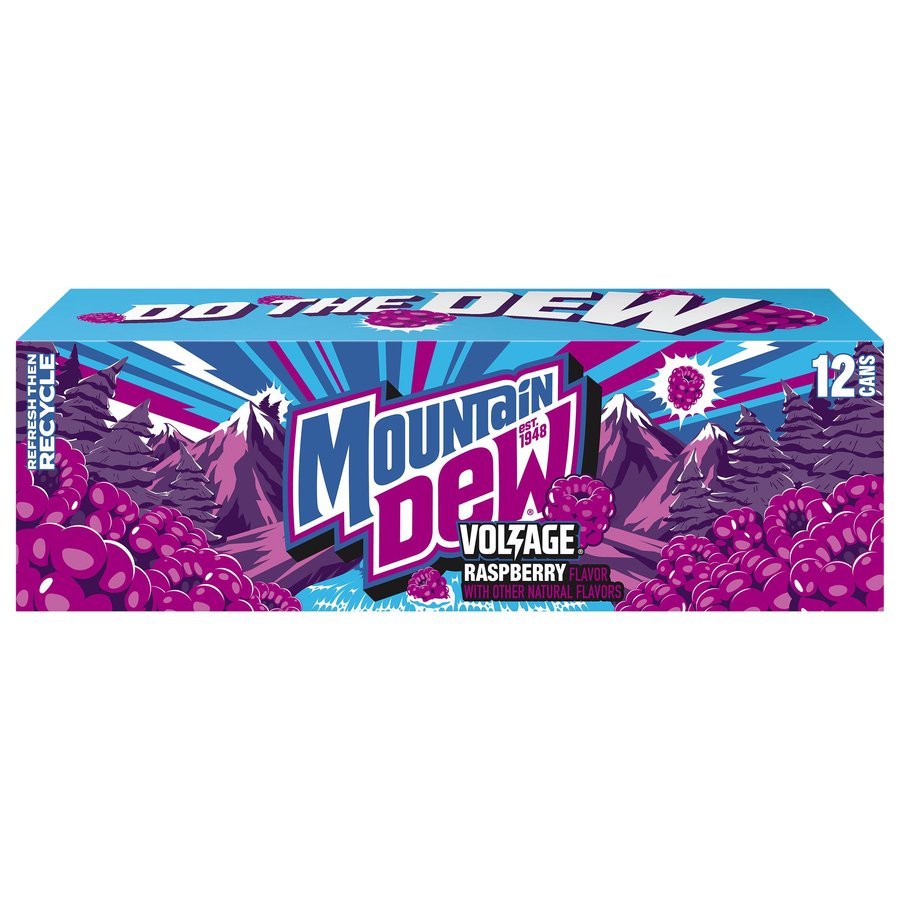 Voltage raspberry citrus soda 12 x 355 mL cans