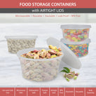 12oz Deli Plastic Clear Round Containers W/Clear Lids- S12-BB