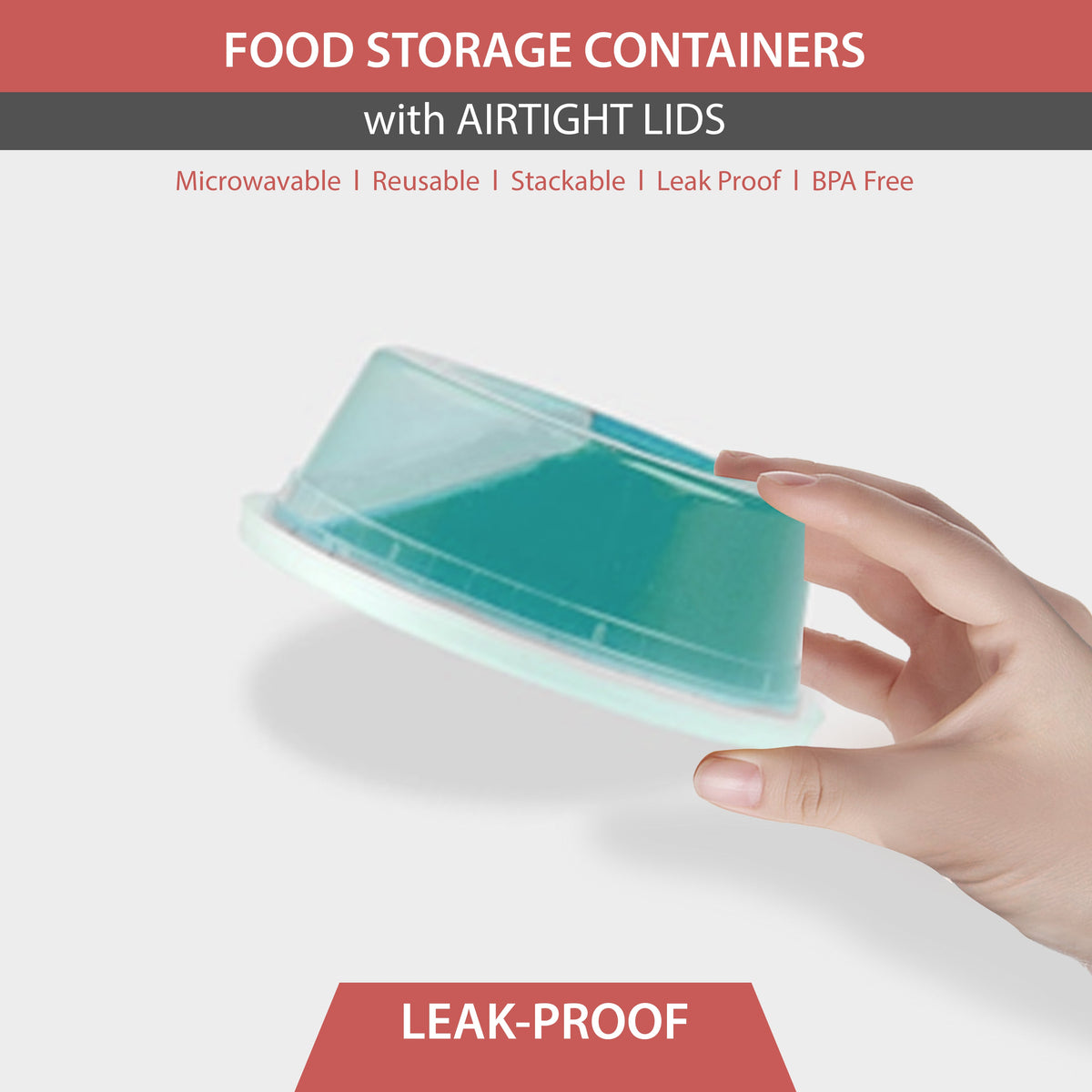 8 oz deli container filled with food