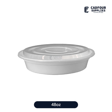 48oz Round Containers W/ Clear lid – RC48 PCM/PPP