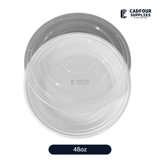 48oz Round Containers W/ Clear lid – RC48 PCM/PPP