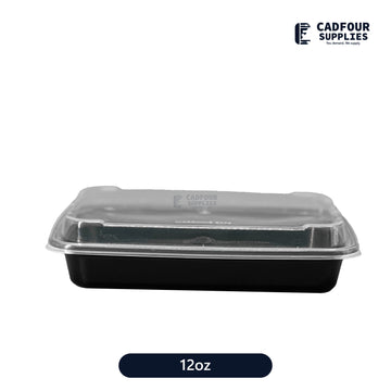 12oz Rectangular Containers W/ Clear Lid-T12 PCM/PPP