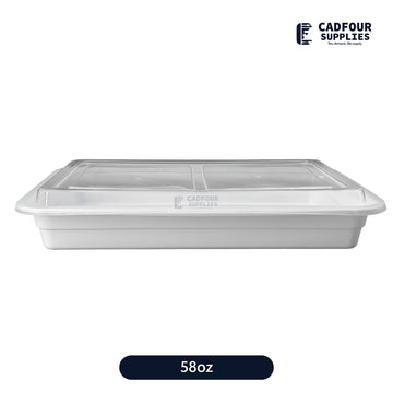 58oz Rectangular Containers W/ Clear Lid-T58 PCM/PPP