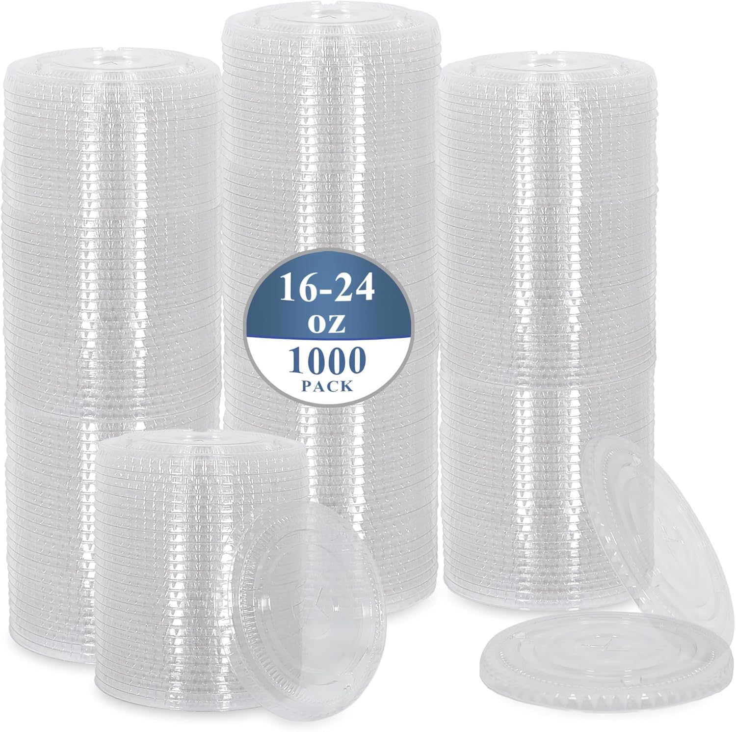 12oz to 24oz Flat Lid for Juice Cup-100 Sleeve