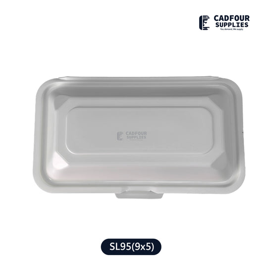 9x5 Plastic Hinged Heavy Duty Hot Dog Containers with Lock on Front-SL95