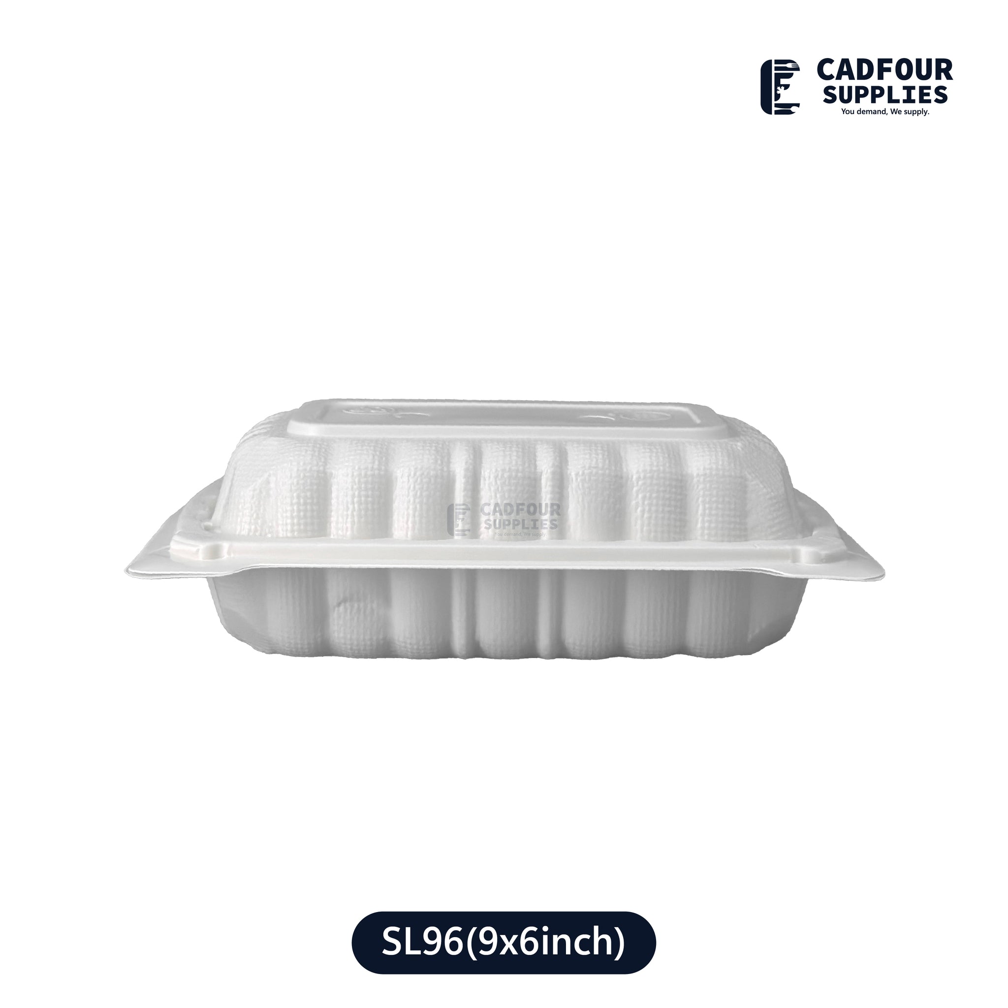 9x6 Plastic Hinged Lid Containers 1 Compartments-SL96