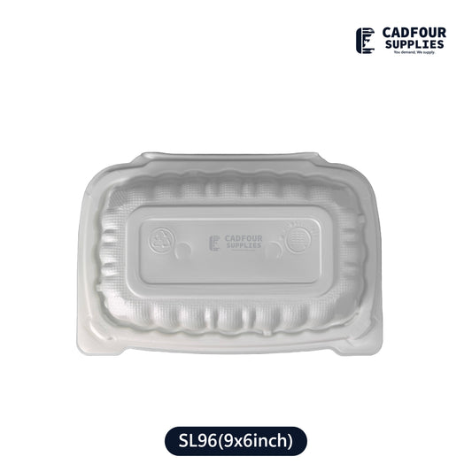 9x6 Plastic Hinged Lid Containers 1 Compartments-SL96