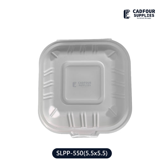5x5 Plastic Hinged Lid Containers-SLPP 550