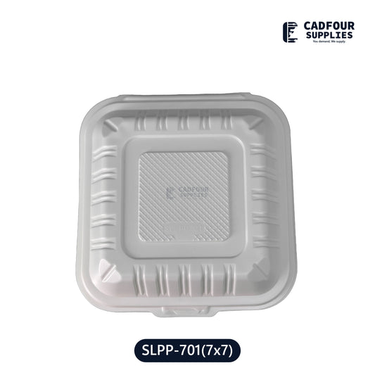 7x7 Plastic Hinged Lid Containers-SLPP 701