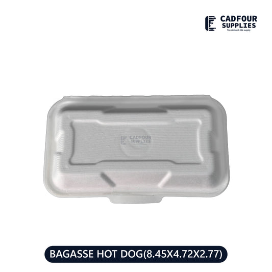 Bagasse Hot Dog Clamshell Containers