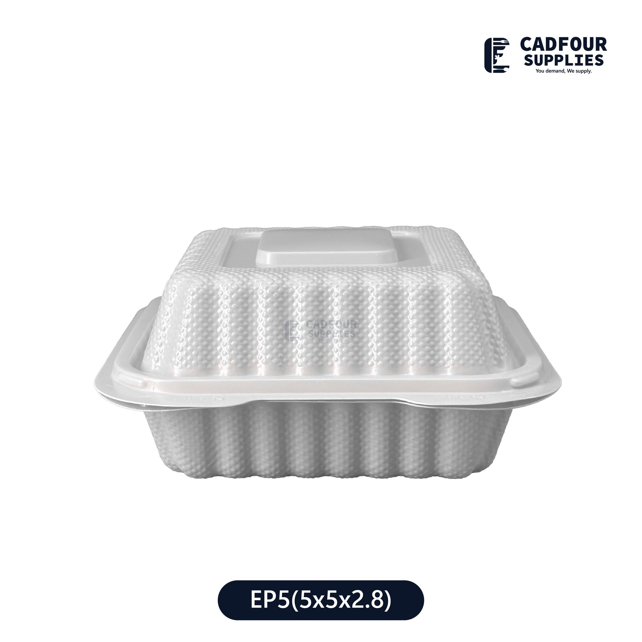 6x6 Plastic Hinged Connected Lid Containers-LR EP6