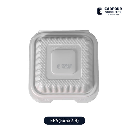 6x6 Plastic Hinged Connected Lid Containers-LR EP6