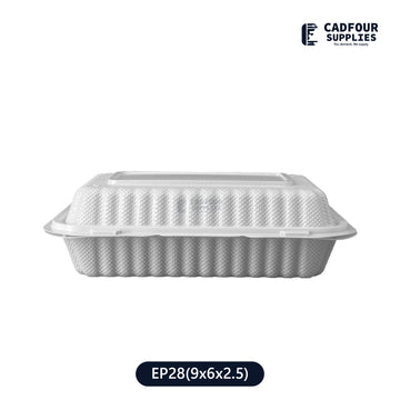 9x6 Plastic Hinged Connected Lid Containers-LR EP28