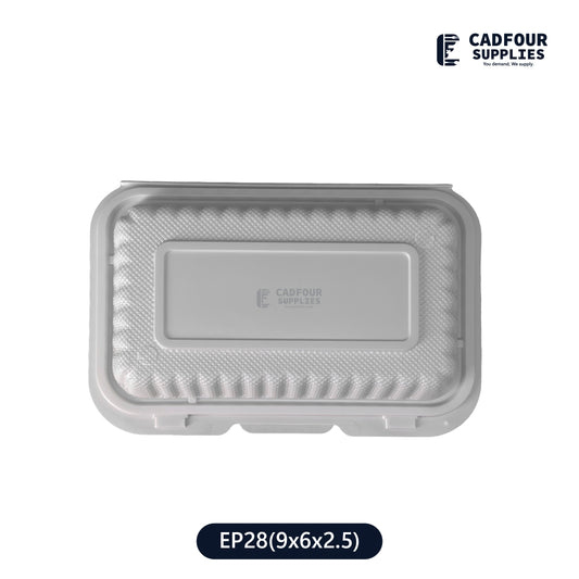 9x6 Plastic Hinged Connected Lid Containers-LR EP28