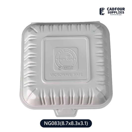 8x8 Plastic Hinged Connected Lid New Gen Containers-NG083