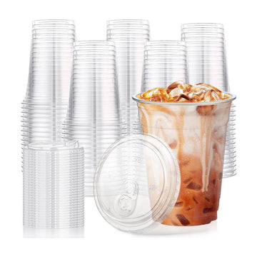 20 oz plastic cups, PET cups, clear cups, disposable cups, iced coffee cups, smoothie cups, bubble tea cups, restaurant beverage cups, catering cups, Cadfour Supplies