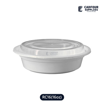 16oz Round Containers W/ Clear Lid – RC16 PCM/PPP