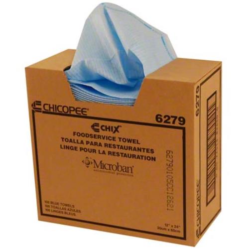12"x24" Food Service Towel Blue 100ct-Shinexano