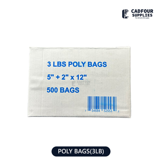 3 lb Poly Bags Clear