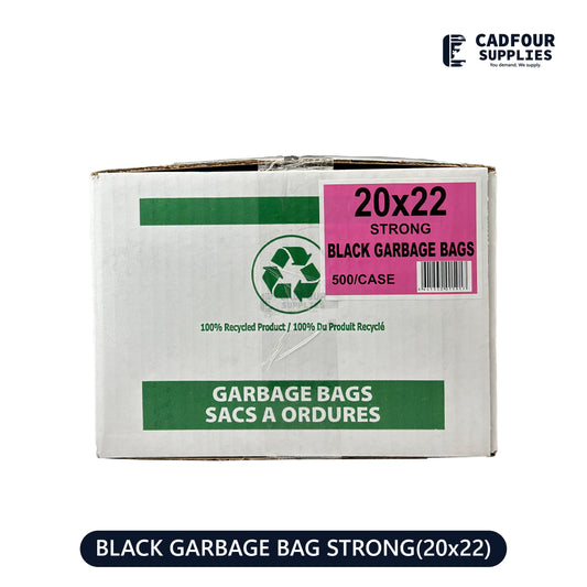 20x22 Garbage Bags Black Strong 500ct