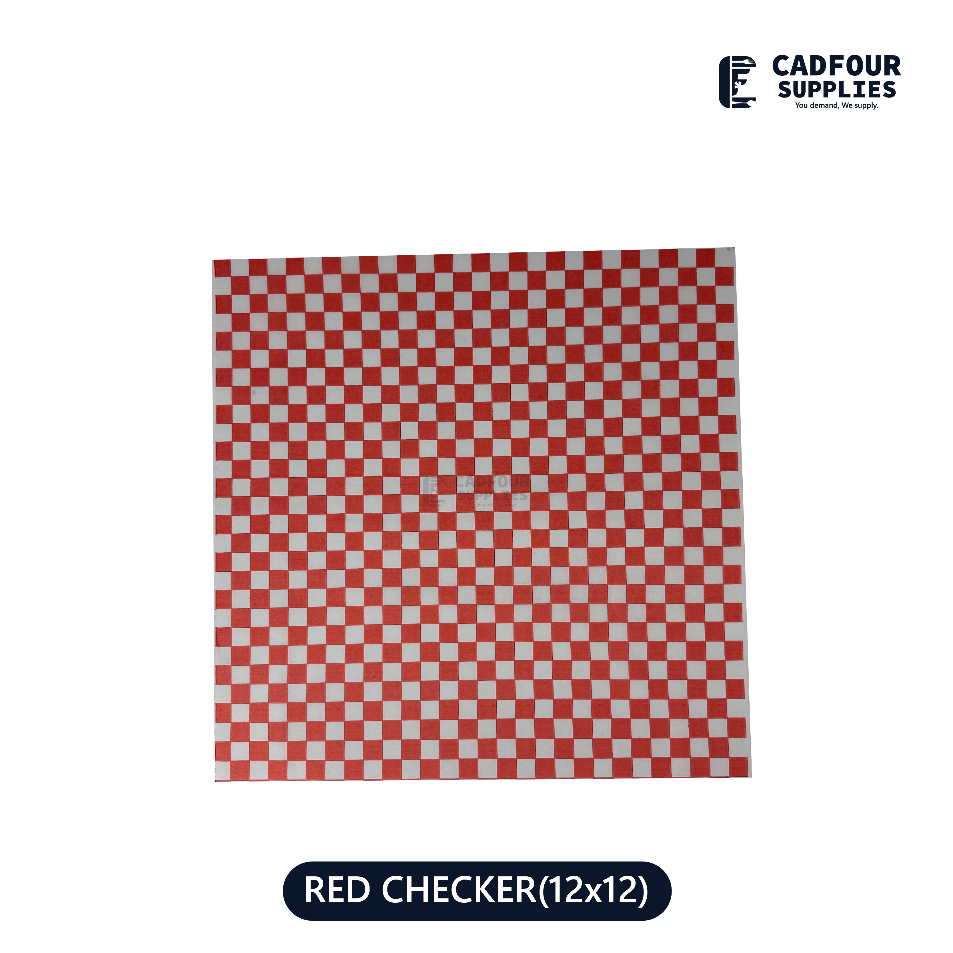 12x12 Red Checker Wrap Paper