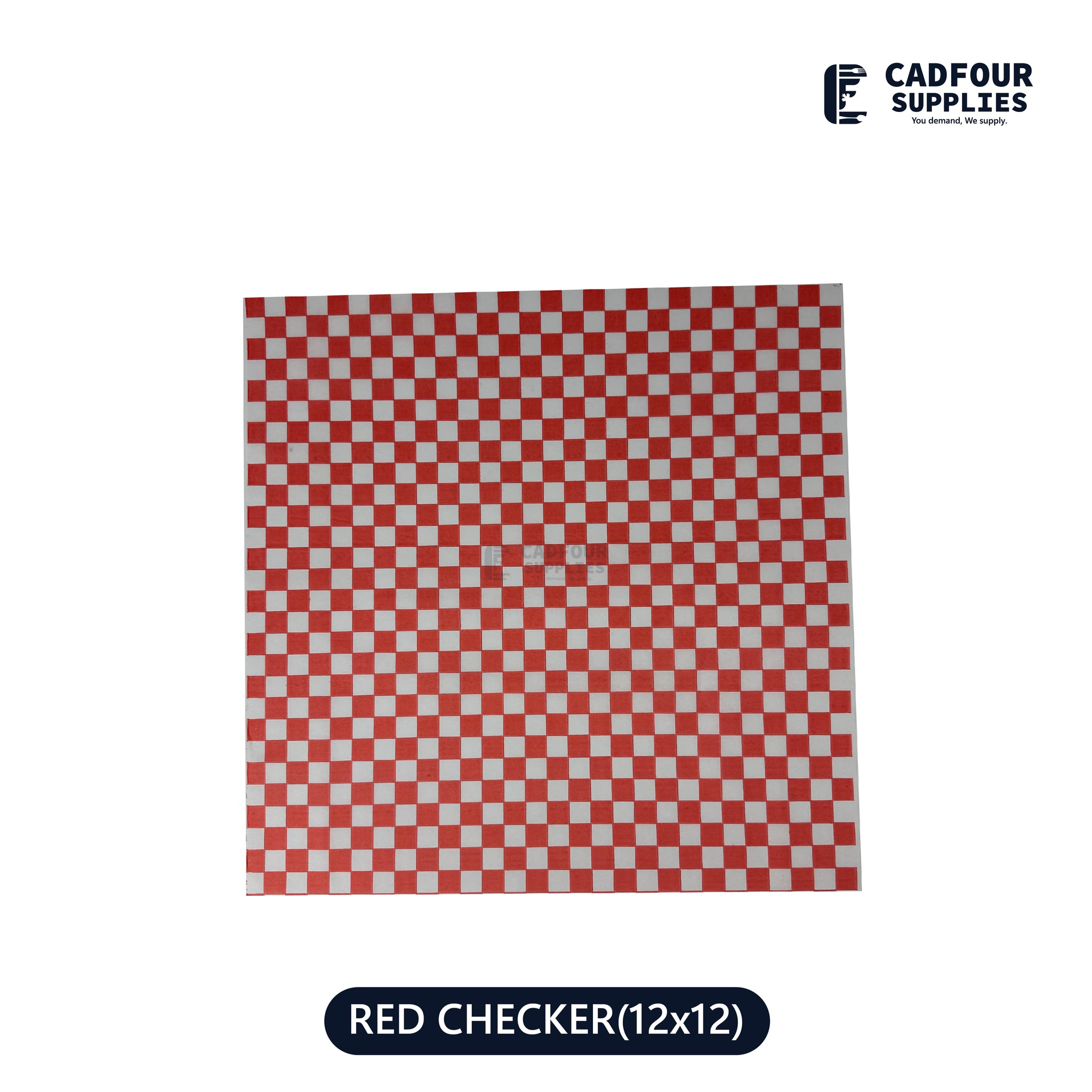 12x12 Red Checker Wrap Paper