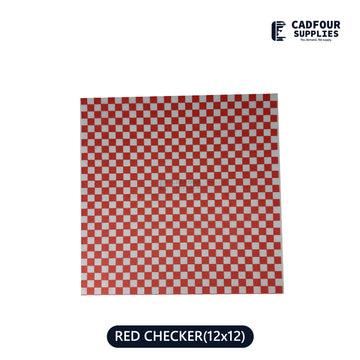 12x12 Red Checker Wrap Paper