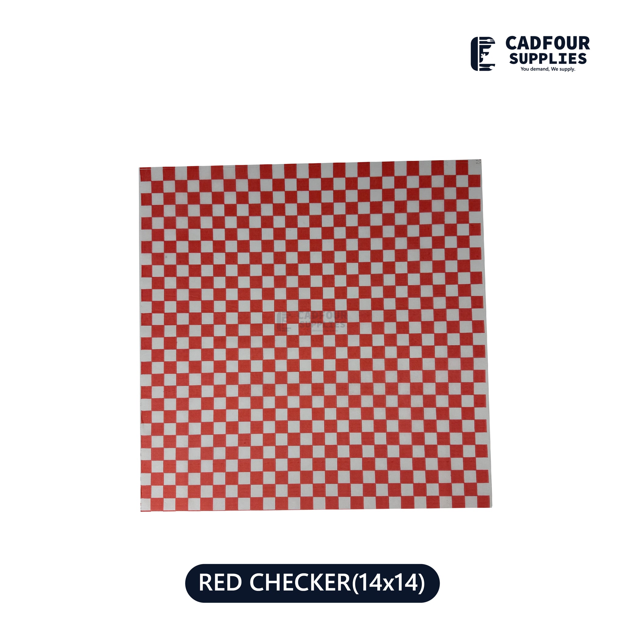 14x14 Red Checker Wrap Paper