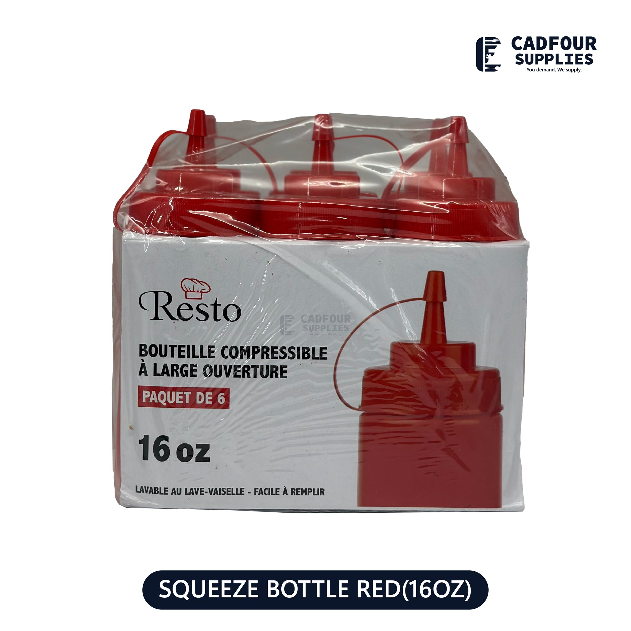 16oz Squeeze Bottle Red