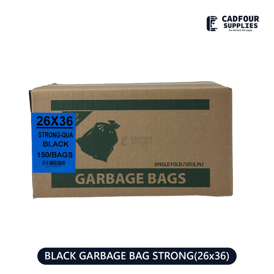 26x36 Garbage Bags Black Strong 150ct