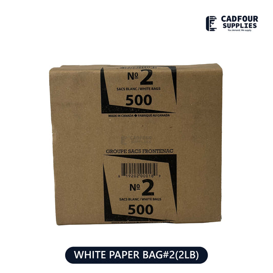 No 2 White Handleless Paper Bags