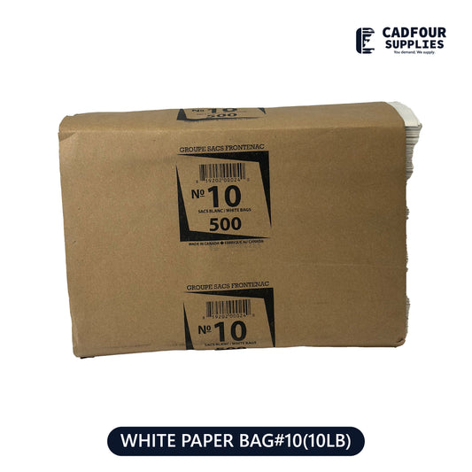 No 10 White Handleless Paper Bags