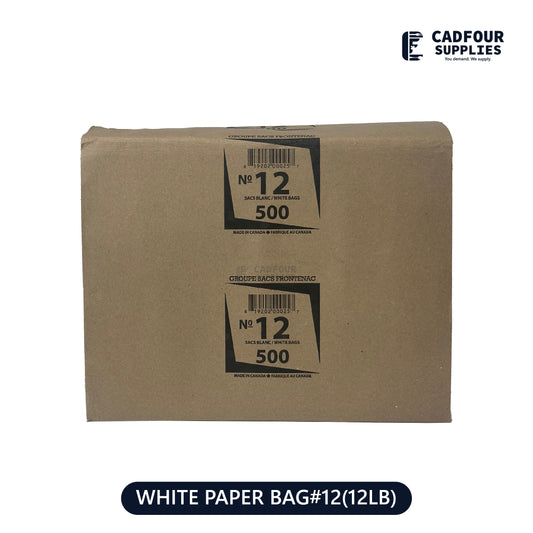 No 12 White Handleless Paper Bags