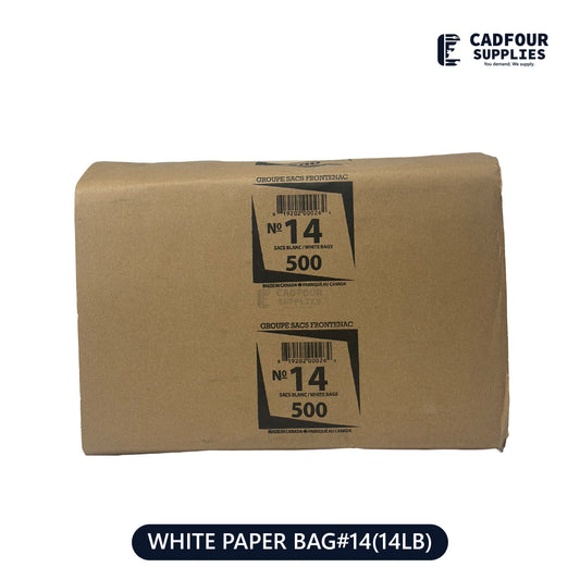 No 14 White Handleless Paper Bags