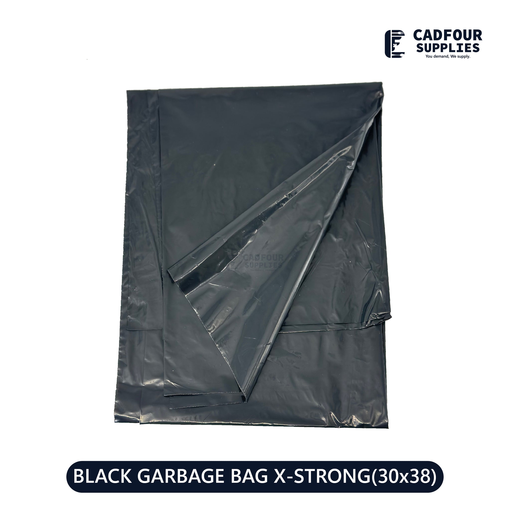 30x38 Garbage Bags Black Extra Strong 125ct