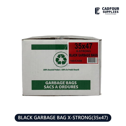35x47 Garbage Bags Black Extra Strong 100ct