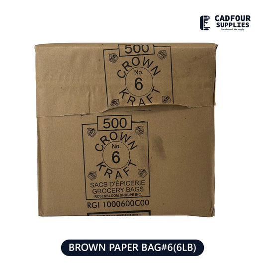 No 6 Brown Handless Paper Bags