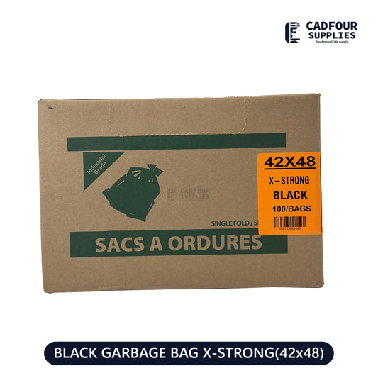 42x48 Garbage Bags Black Extra Strong 100ct