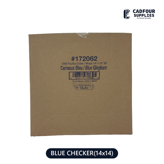 14x14 Blue Checker Wrap Paper