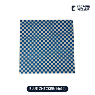14x14 Blue Checker Wrap Paper