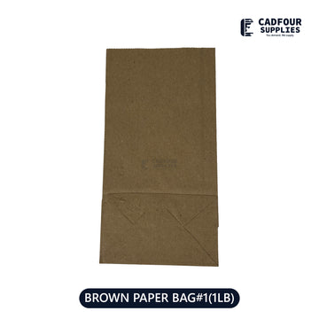 No 1 Brown Handless Paper Bags