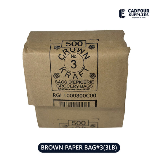 No 3 Brown Handless Paper Bags