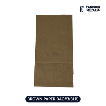 No 3 Brown Handless Paper Bags
