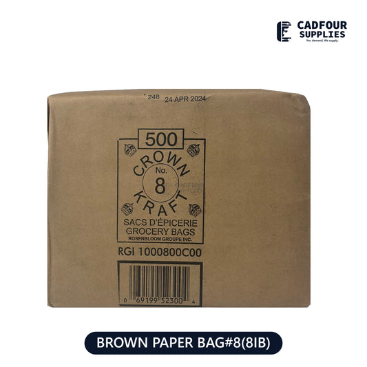 No 8 Brown Handless Paper Bags
