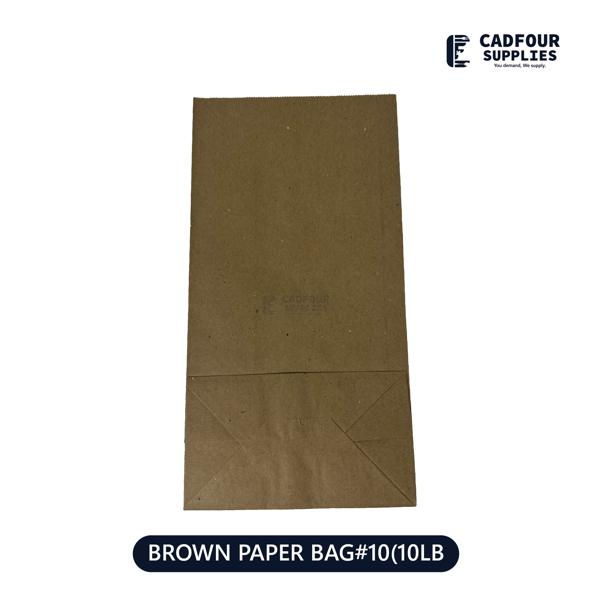 No 10 Brown Handleless Paper Bags
