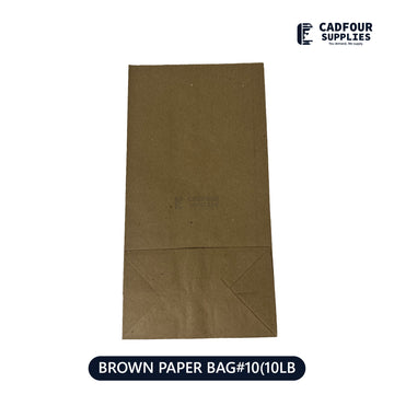 No 10 Brown Handleless Paper Bags