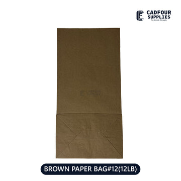 No 12 Brown Handless Paper Bags