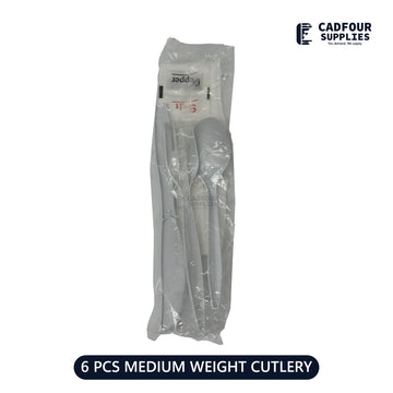 6 Piece Cutlery Kit Medium Weight