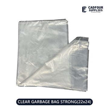 22x24 Garbage Bags Clear Strong 500ct