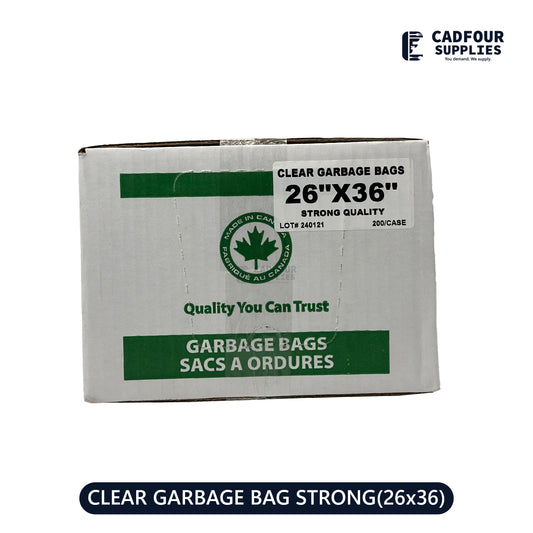 26x36 Garbage Bags Clear Strong 150ct
